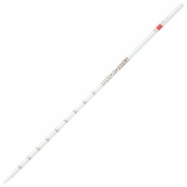 Globe Scientific Pipette, Serological, Globe Glass, Reusable, 1mL, Class A, 0.1 Graduations, Red Band, 6PK 8500001